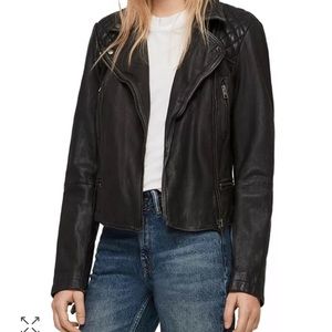 Allsaints Cargo Quilted Leather Biker Jacket
